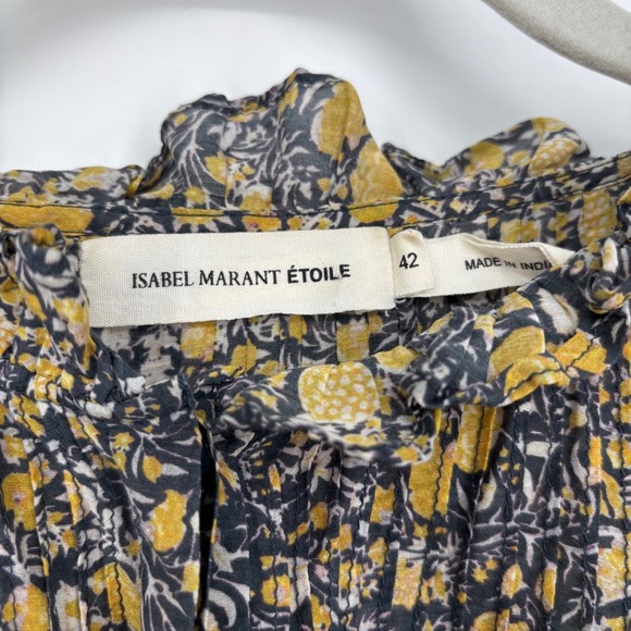 Isabel Marant Etoile Silk Blend Floral Long Sleeve Maxi Dress US 10 *FLAWED - Picture 2 of 16